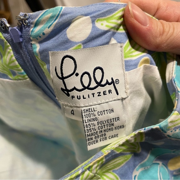 Y2K Lilly Pulitzer fish tropical scalloped edge mini skirt sz 4 - Picture 6 of 6